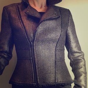 Banana Republic metallic moto jacket